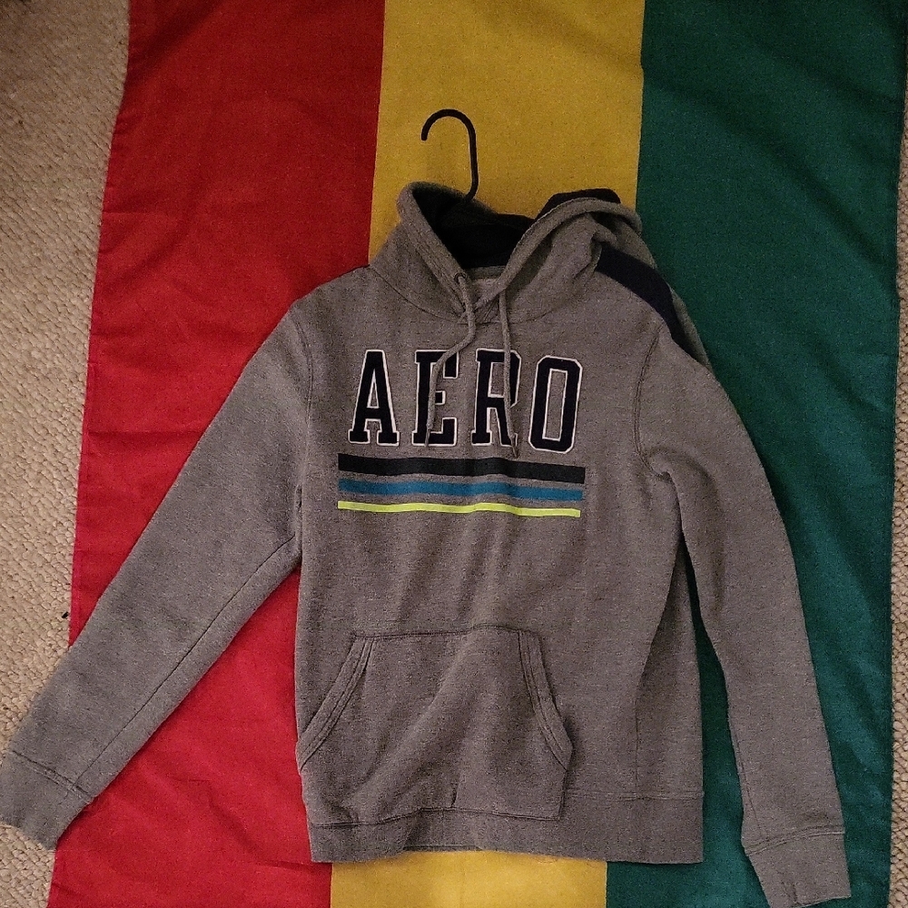 Aeropostale Gray Fleece-Lined Hoodie